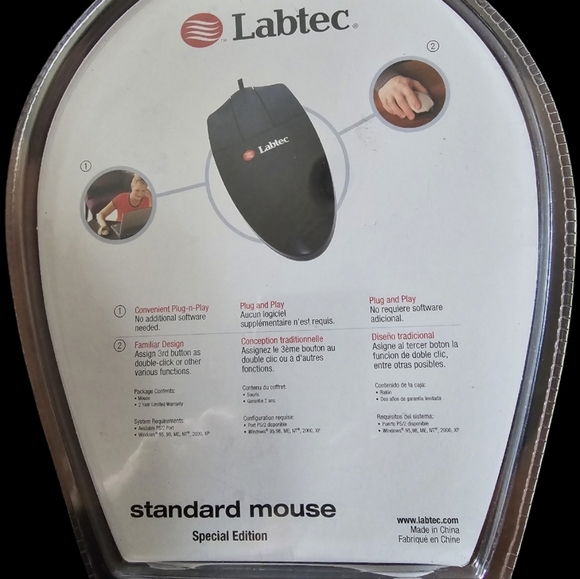 3 Button Standard Mouse-New-Special Edition-by Labtec - Picture 2 of 4